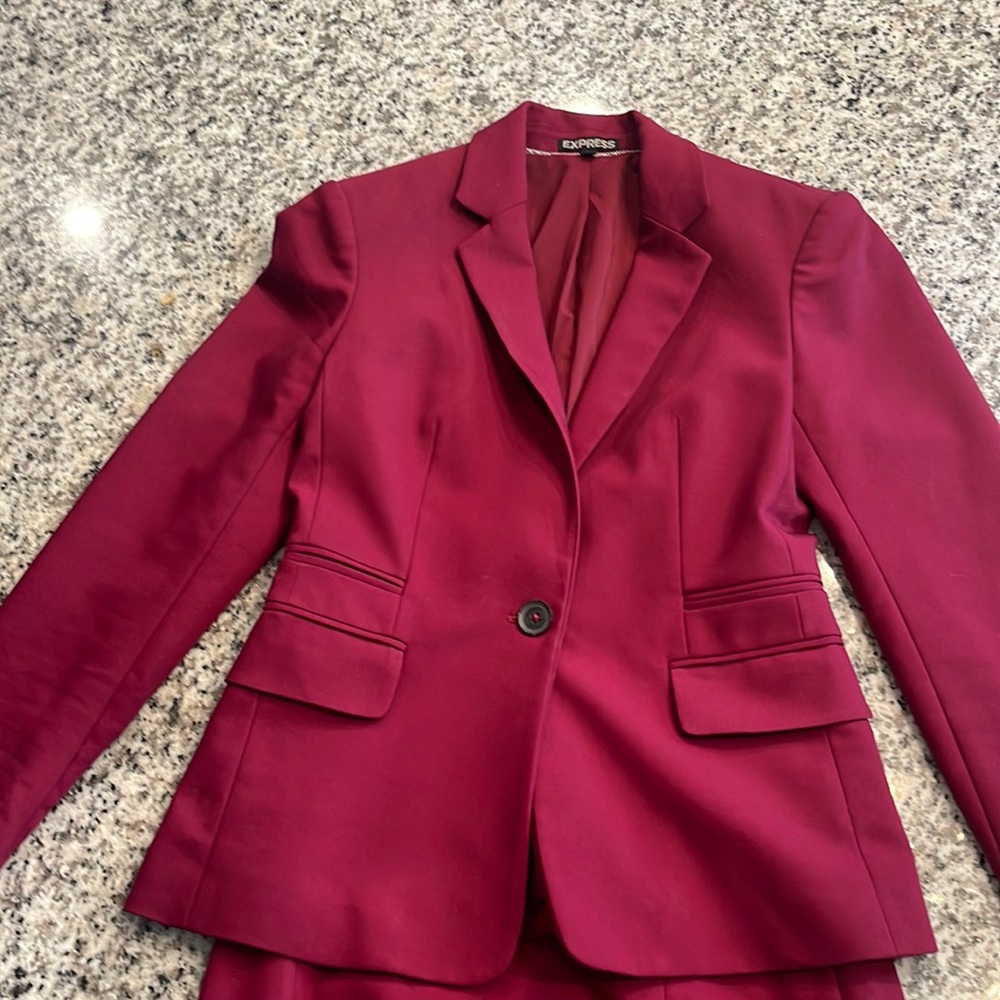 Express skirt suit. Blazer and skirt